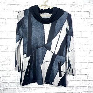 Like New |•VARIATION•| Cowl Neck Tunic Geometric Unique Size Small